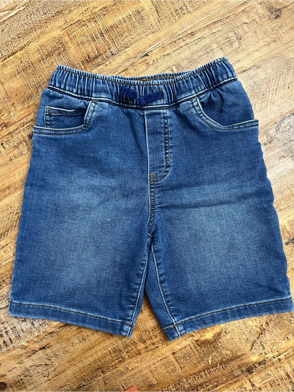 Kids Elastic-Waist Blue Denim Shorts